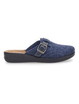Pantofole blu con fibbia e plantare comfort 50 CF 40