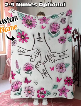 Manta personalizada con nombre y texto personalizados, se puede usar como chal, manta personalizada con patrón floral para decoración del hogar - Shein - FashionsVida