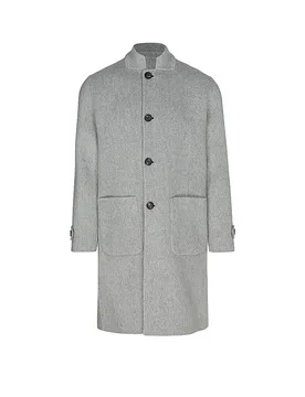 Abrigo de lana reversible gris claro 48 - Eleventy - FashionsVida