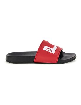 Ciabatte da piscina nere e rosse con logo VPOL0241S 37