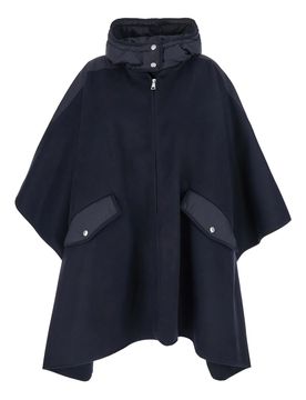 Long-Season Hooded Wool-Blend Zip Jacket for Women