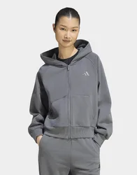 Womens FELPA CON CAPPUCCIO KIT SMALL LOGO FULL ZIP - Grigio, grigio grigio Donna taglia XS