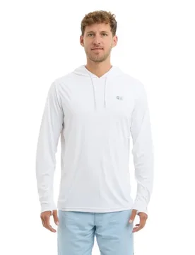 Vaportek Goione Tuna Uv Hoodie White 3XL Men - PELAGIC - FashionsVida