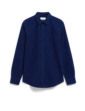 Camicia Regular Fit SAAMY blu L - Armedangels - FashionsVida