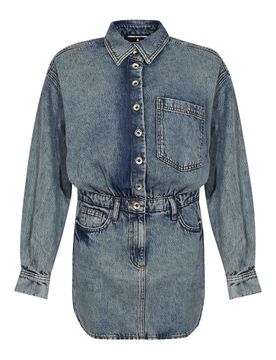 Vestito Mini Chemisier In Denim
