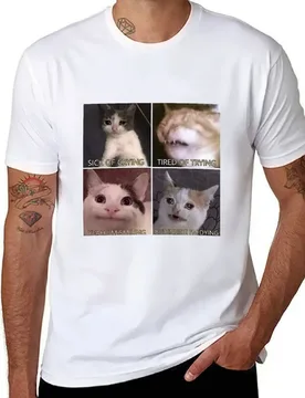 Sad cats T-Shirt funny t shirts man t shirt custom print T-Shirt - Aliexpress - FashionsVida