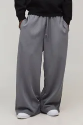 Mens Basic Extreme Wide Leg Jogger - Grey Cotton - Size Medium