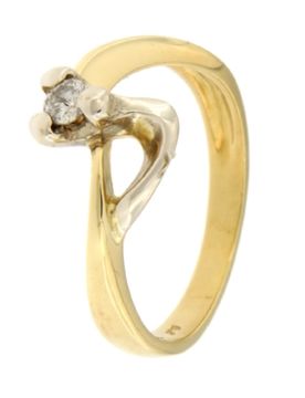 Anello Donna Oro Giallo Bianco GL101468