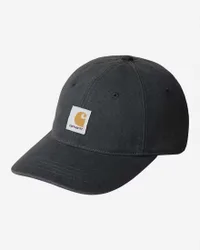 Berretto baseball in canvas nero con patch logo