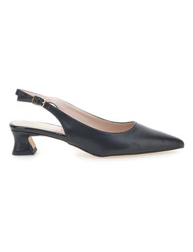 Décolleté Slingback Nere a Punta con Tacco Basso 3614 37