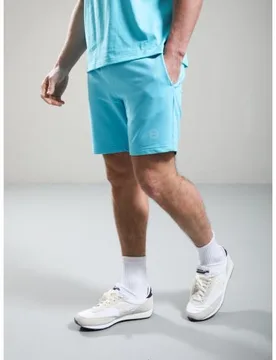 Mens Cyan Delta Print Logo Short - Male - Blue - X-Small - Marshall artist - FashionsVida
