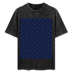 Sashiko Embroidery Japanese Pattern Design T-Shirt Classic Basic Casual T-Shirt