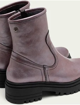 Botines de mujer de piel con cremallera - Porronet - FashionsVida