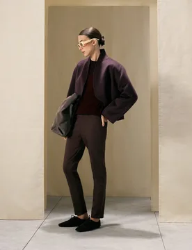 Pantalón liso tipo jegging en algodón de mujer - Woman El Corte Inglés - FashionsVida
