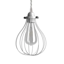 Cables Lampe Suspendue Avec Ampoule Textile Drop 1.2 M White One Size