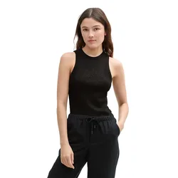 Maglietta Senza Maniche Coated Rib Deep Black S