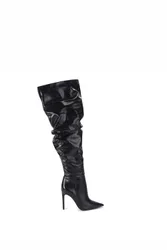 Eterno Slouch Otk' Leather Boots - Black - Size: 8