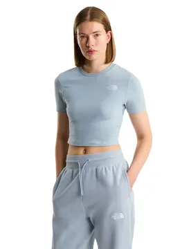 T-shirt à Manches Courtes Esential Cropped Slim Frost Grey M