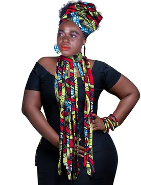 African Jewelry Sets for Women Many Colors 4 Pcs Suits Ethnic Chic Style Headwrap Necklace Earrings and Ankara Bracelets Wyb775 - Aliexpress - FashionsVida