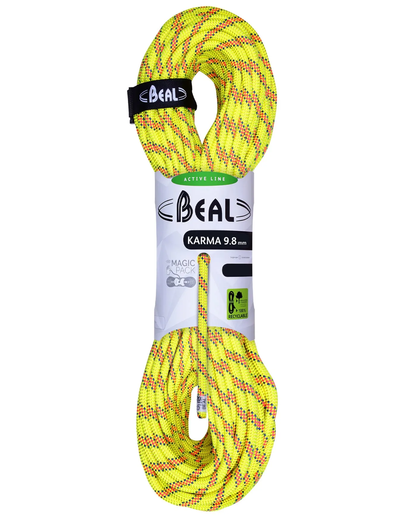 Corde d'escalade - Karma 9.8mm Jaune - Taille 70 m - Beal - FashionsVida