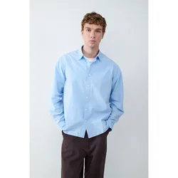 Chemise à Manches Longues Oversize Solid Retiro Blue / Light Blue M