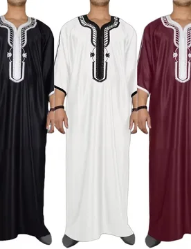 Men's Thobe Long White Cotton Muslim Gown Unisex Islamic Dress for Men And Women Arab Style Robe for All Seasons - Aliexpress - FashionsVida