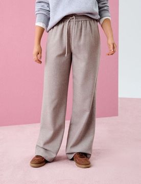 Sinsay - Pantaloni wide leg - beige