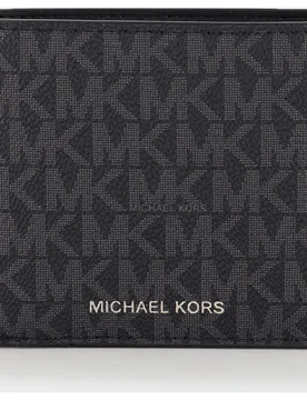 Billetera de hombre Greyson de piel con logotipos con bolsillo para monedas - Michael Kors - FashionsVida