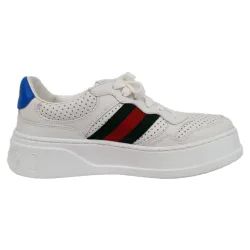 Women's Preloved Chunky B Sneakers in White Leather in Ecru Size: 2.5 - Ecru - Size: 2.5