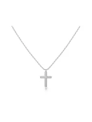 Halskette SPIRIT CROSS Steel silber damen