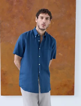 Camisa hombre lino manga corta - Emidio Tucci - FashionsVida