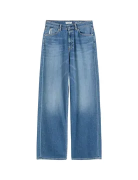Denim Trousers, High Waist, Wide Le female