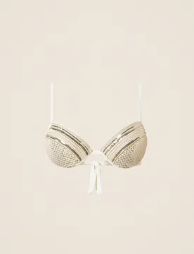 Haut de maillot de bain push-up avec sequins brodés - TWINSET - FashionsVida