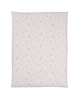 Jacquard Deckenbezug FIORI PASTELLO 140x200cm Ivory rosa baby