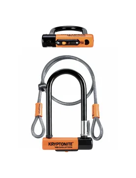 U-Lock Evolution Mini-7 Double Deadbolt 13mm con cavo - Kryptonite - FashionsVida