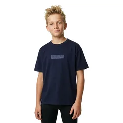 Maglietta A Maniche Corte New Box Logo Blue Marine 12 Anni