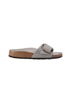 Pantoletten MADRID BIG BUCKLE hellgrau 39 damen