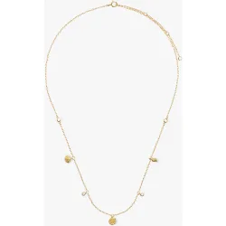 Collar de plata de ley con circonitas y abalorios decorativos