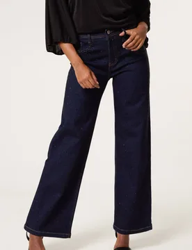 Women's Blue Rhinestone Jeans Size: 14 - Blue - Size: 14 - Blue Vanilla - FashionsVida