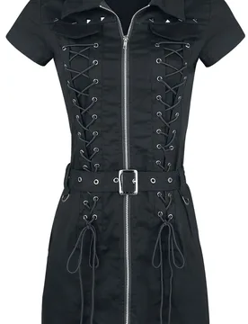 Gothic Kurzes Kleid - Mod Dress - S bis XL - für Damen - Größe S - schwarz - Frauen - female - Banned Alternative - FashionsVida