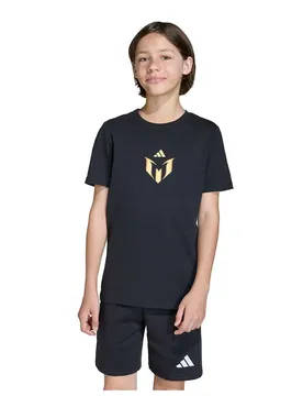 T-shirt à Manches Courtes Messi Icon Graphic Black 11-12 Années Garçon