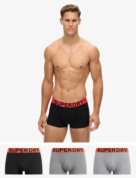 Pack Pure Cotton Trunks Grey Mix male - Superdry & Co - FashionsVida
