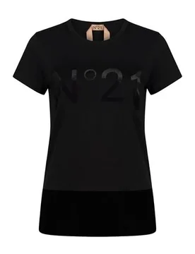 N°21 Camiseta Mujer Negro 36 Mujer - N°21 - FashionsVida