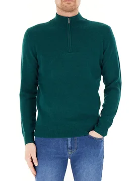Lupetto lana mezza zip VERDE SCURO XL - MC2 SAINT BARTH - FashionsVida