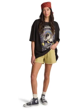 Surf Trip Jersey Graphic Relaxed T-Shirt Black Mix female - Billabong - FashionsVida