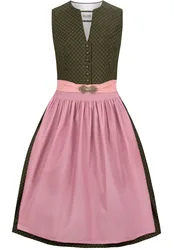 Dirndl Luana (olive, Gr. 48) von Heimatgwand für Damen, 100% Baumwolle