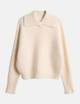 Pullover mit Revers-Kragen Purika Beige 34
