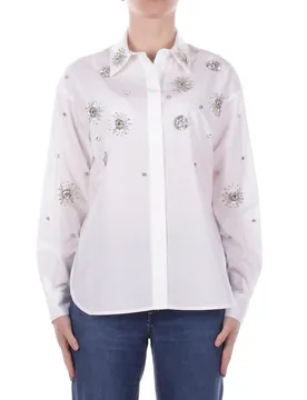 Donna camicia 106225a31w z04 carley camicia popeline bianco - PINKO - FashionsVida