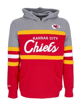 Felpa Cappuccio Uomo Nfl Headcoach Hoodie Kanchi Scarlet - Mitchell & Ness - FashionsVida