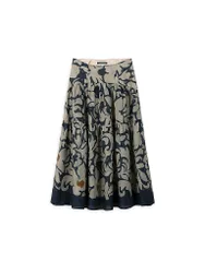 Midirock dunkelblau 36 damen